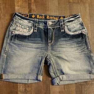 NWOT Rock Revival Katelyn EASY FIT Shorts 27, 28